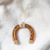 Horseshoe Glass Holiday Ornament