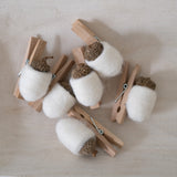 Clip-On Felt Acorns - Set of 6