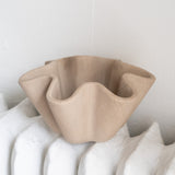 Ruffled Cement Decorative Bowl