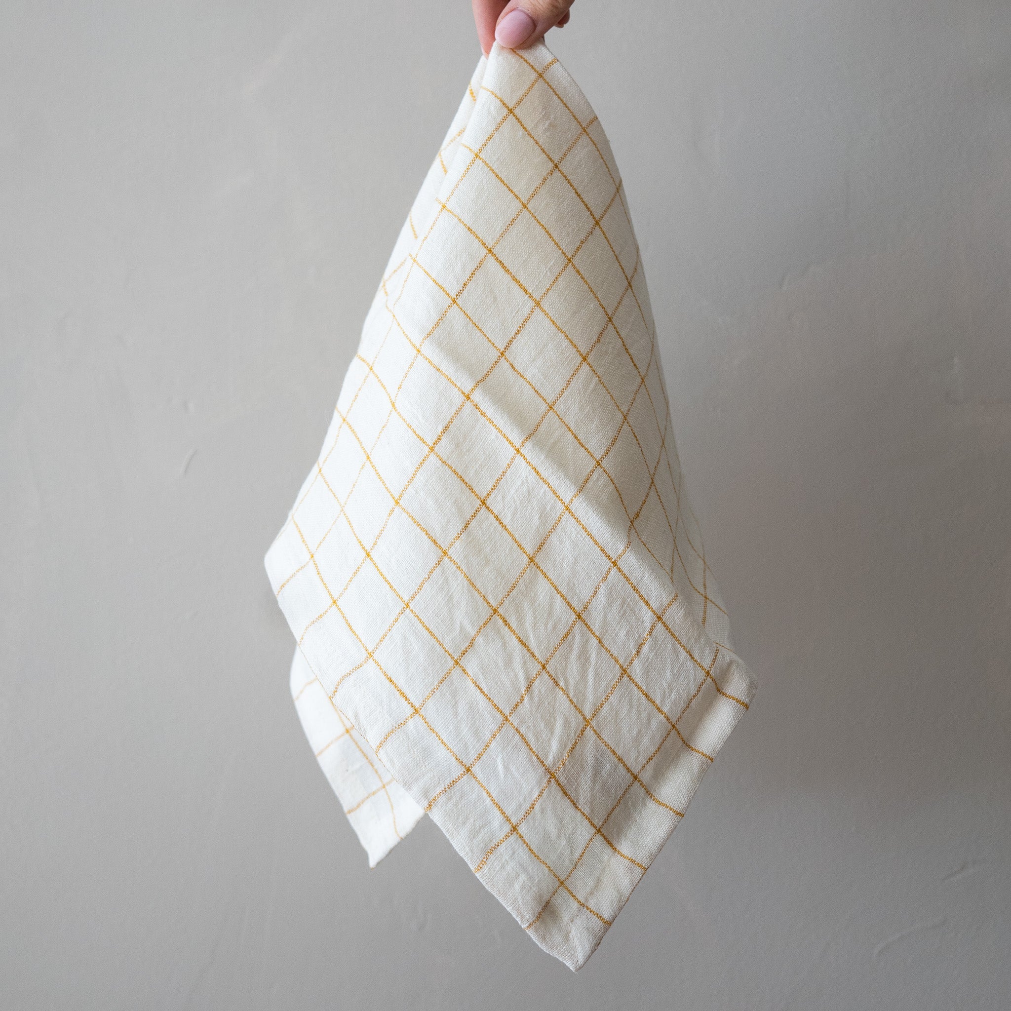 Check Linen Napkins - Set of 4