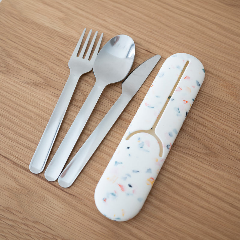 Reusable Utensils Set in Silicone Carry Case