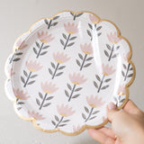 Flowers Round Paper Plates