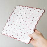 Red Scalloped Paper Plates