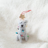 Sitting Cat w/Lights Ornament
