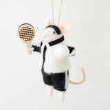 Pickle Ball Percy Mouse Holiday Ornament