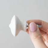 White Embossed Knob