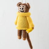 Monkey with Banana Ornament