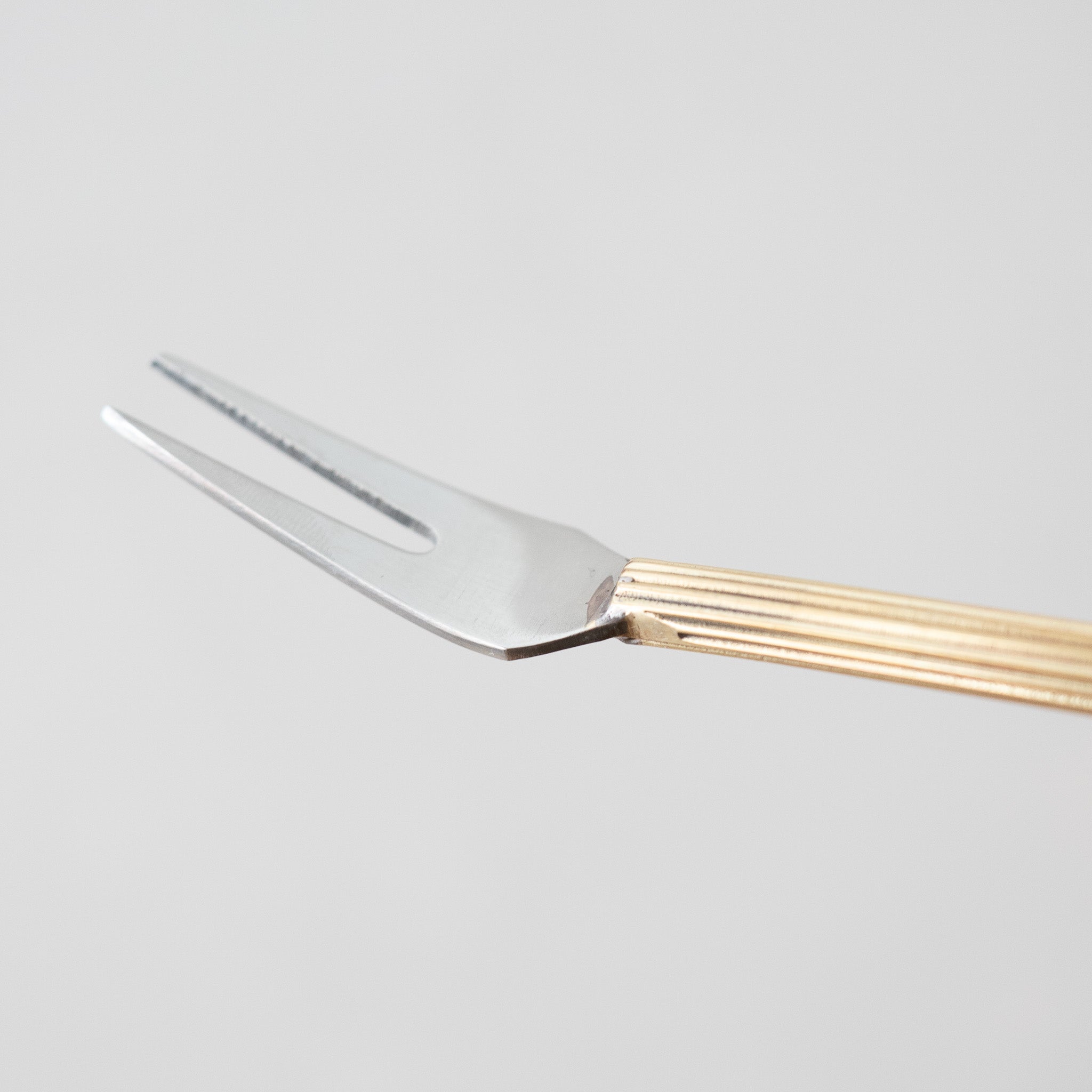 Cocktail Fork with Rib Handle