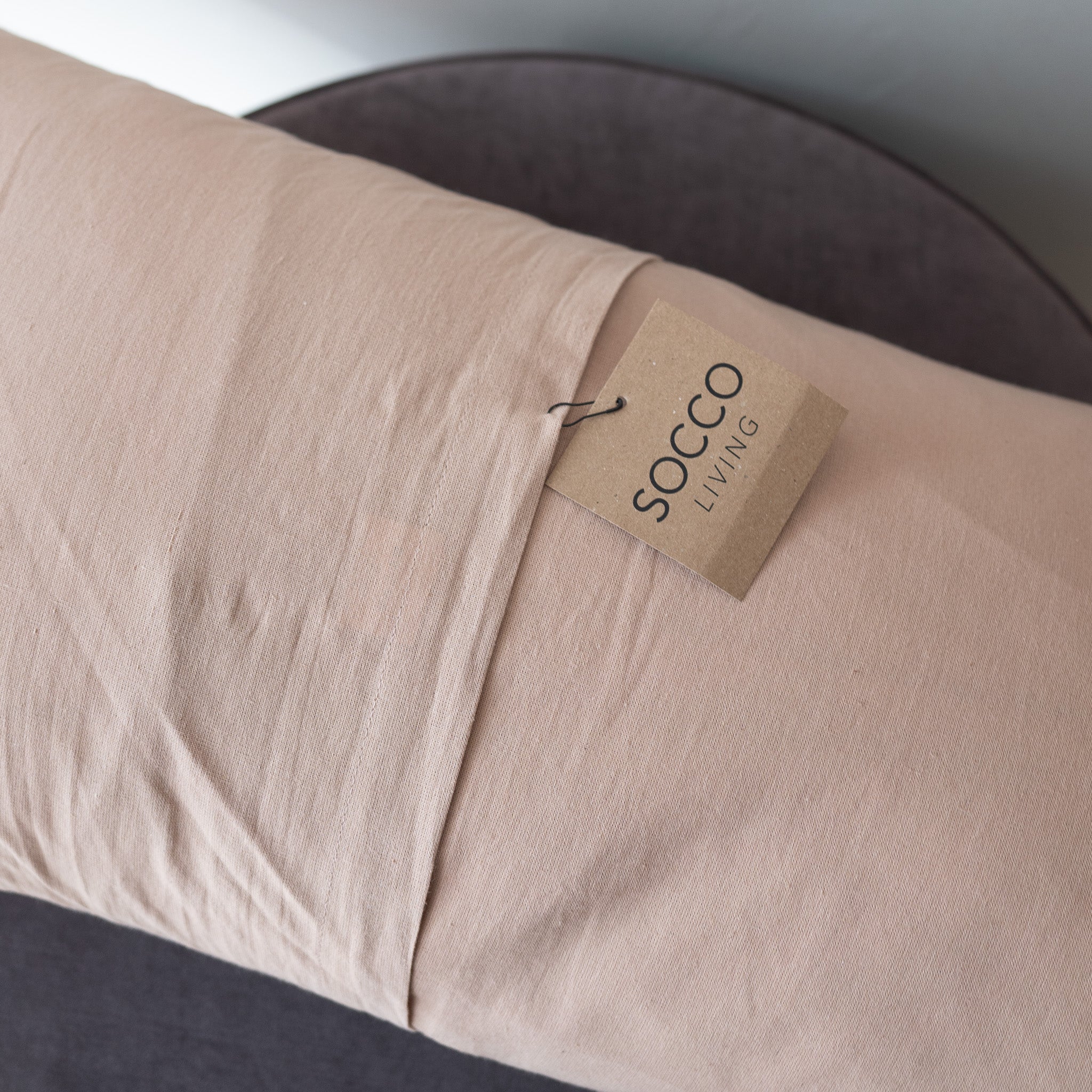 Eco Print Pillow Blush