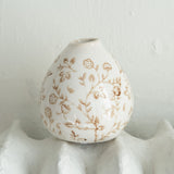 Floral Stoneware Bud Vase