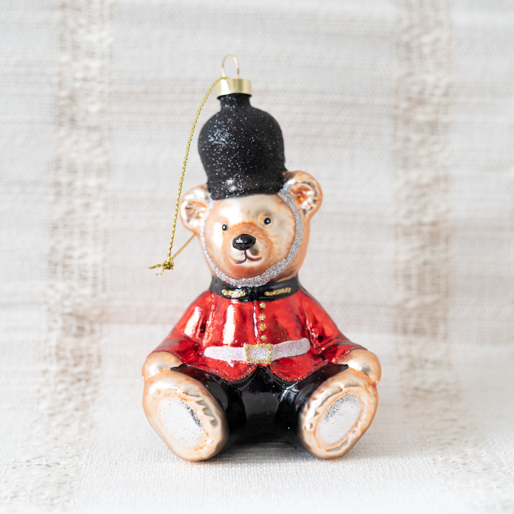 Sitting Soldier Bear Ornament
