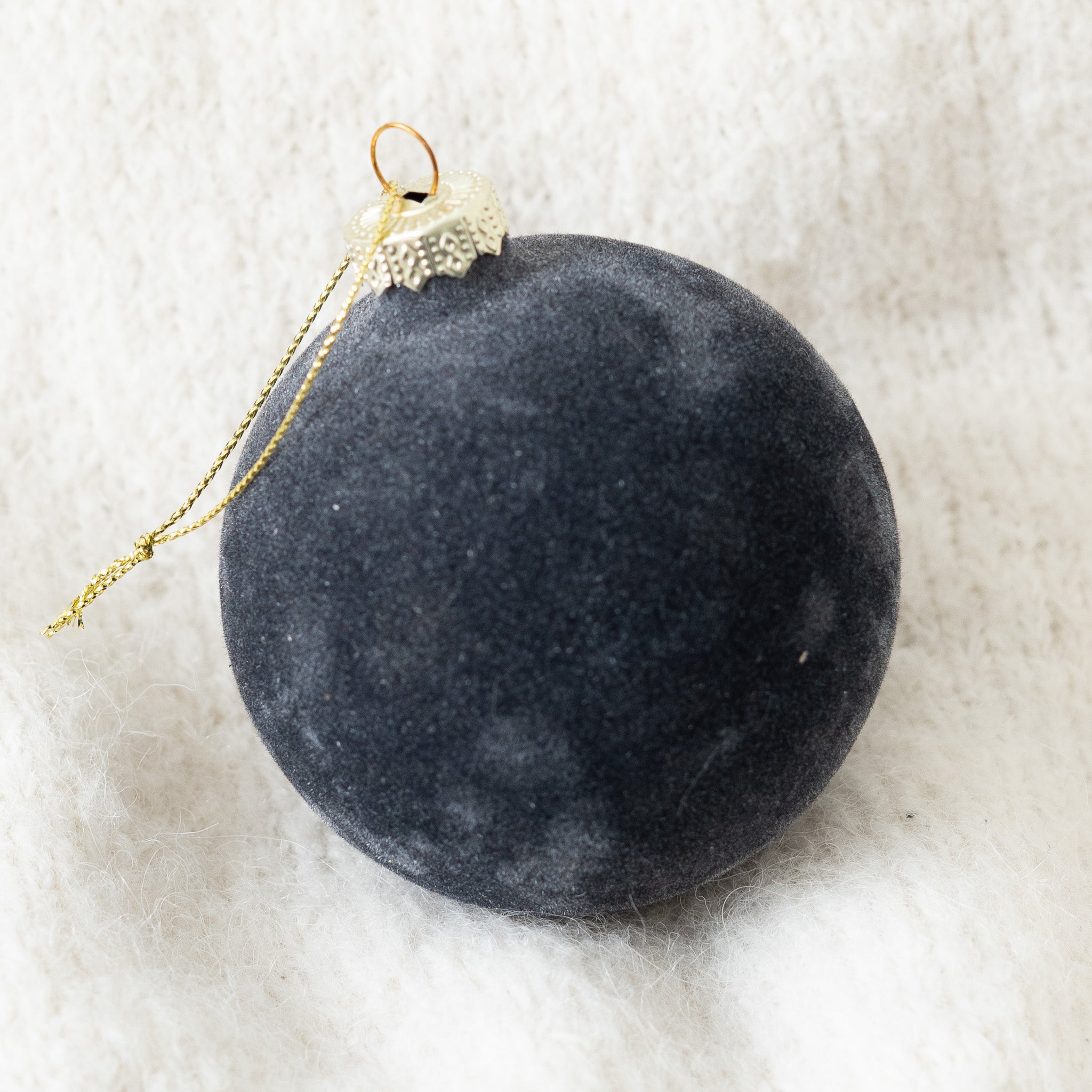 Velvet Glass Ball Ornament