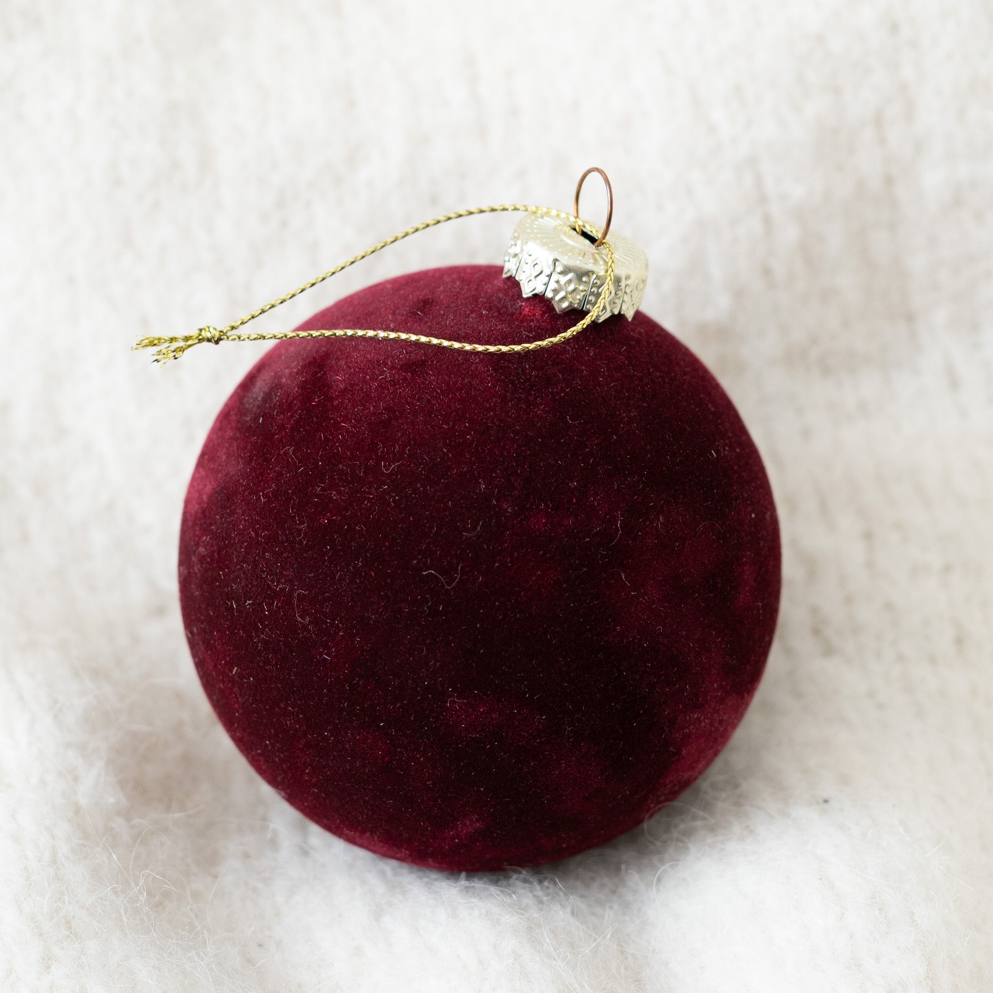Velvet Glass Ball Ornament