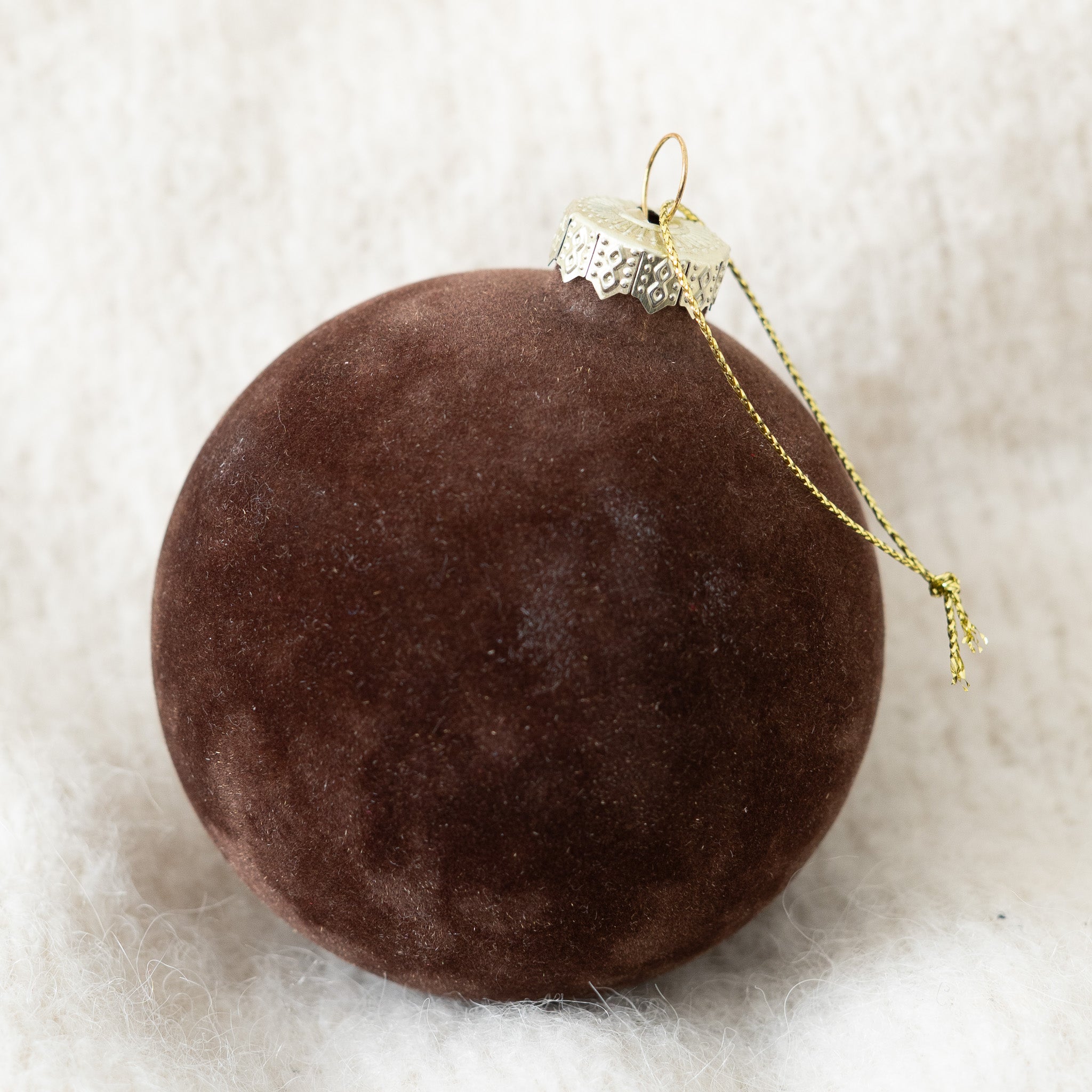 Velvet Glass Ball Ornament