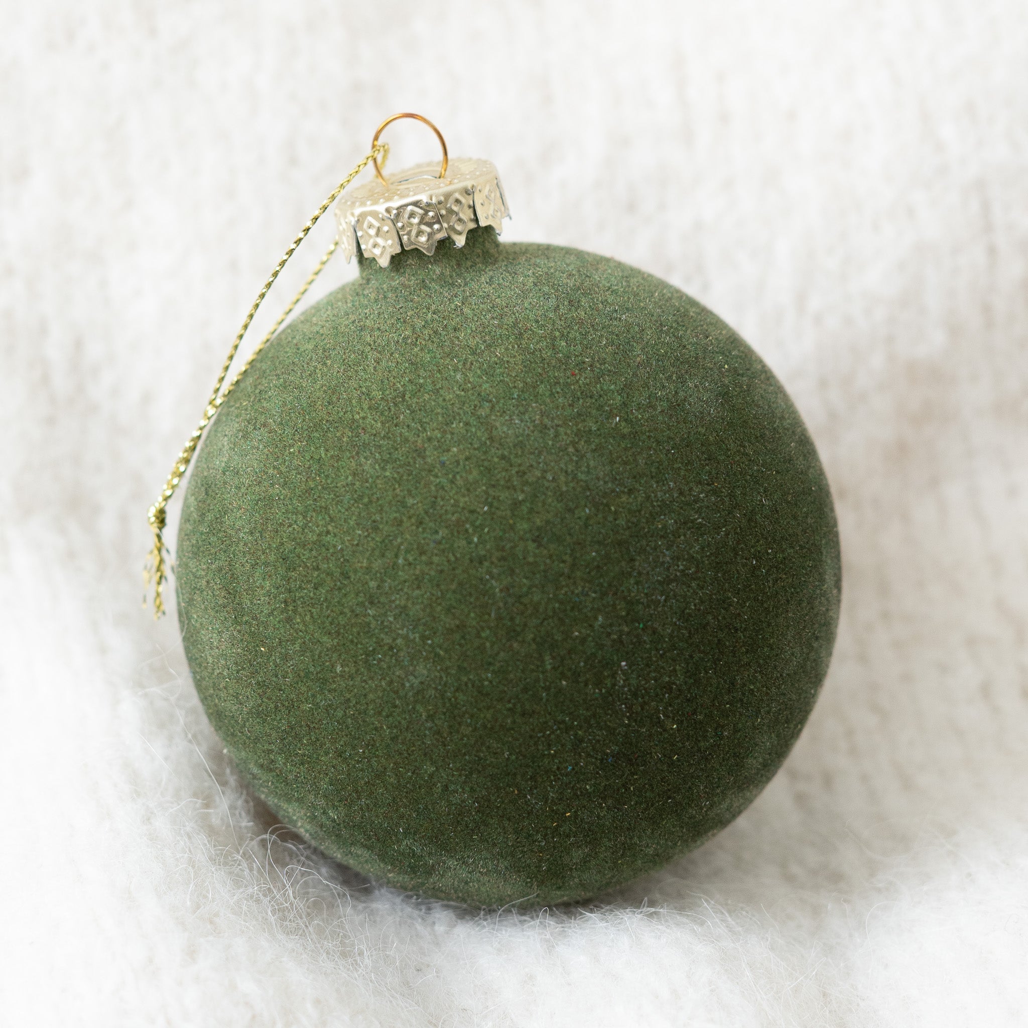 Velvet Glass Ball Ornament
