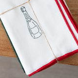 Lot de 4 serviettes brodées Toast