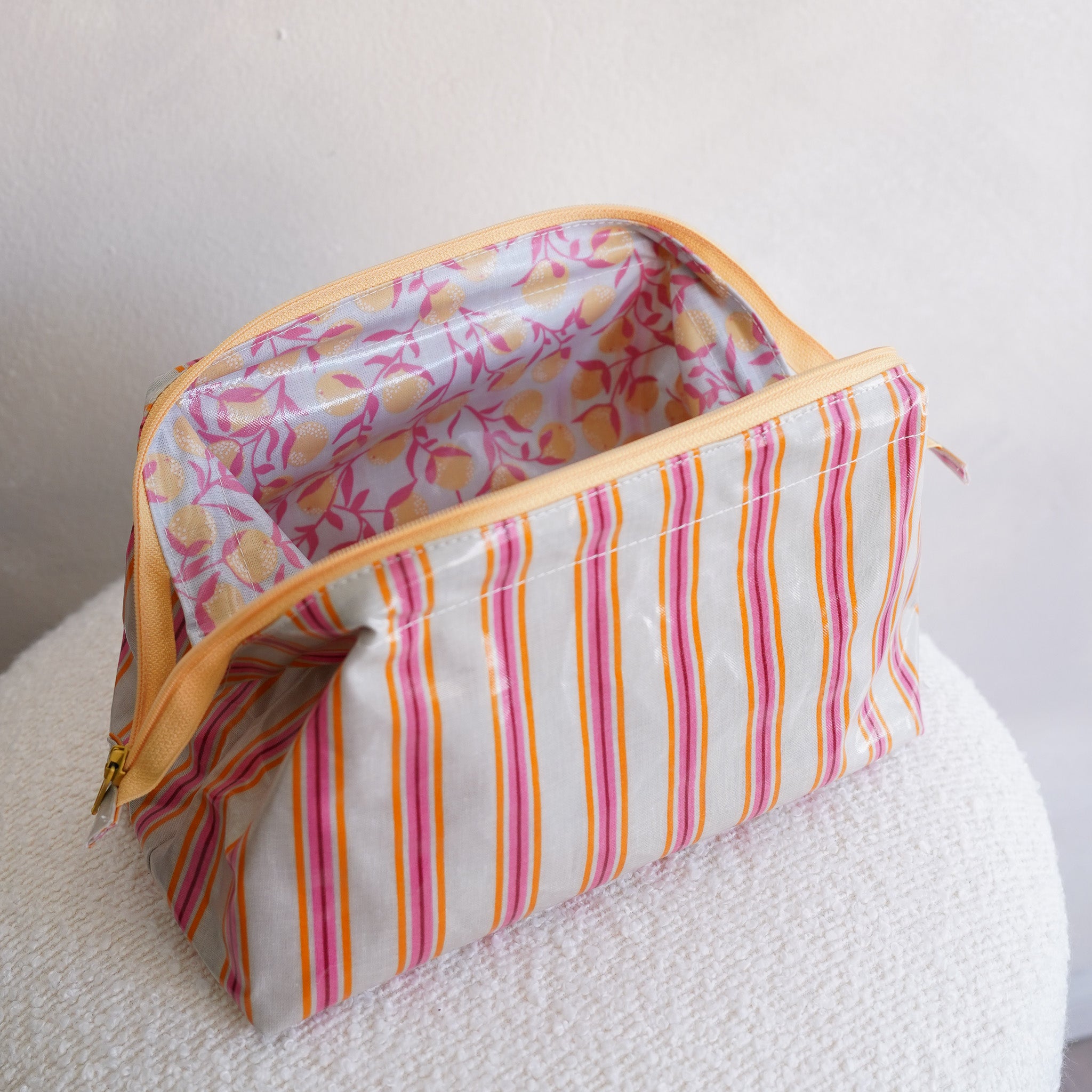 Striped Toiletry Bag