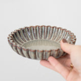 Ribbed Round Ceramic Tray
