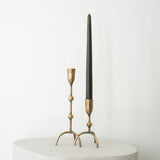 Footed Brass Taper Holders