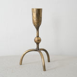 Footed Brass Taper Holders