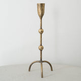 Footed Brass Taper Holders