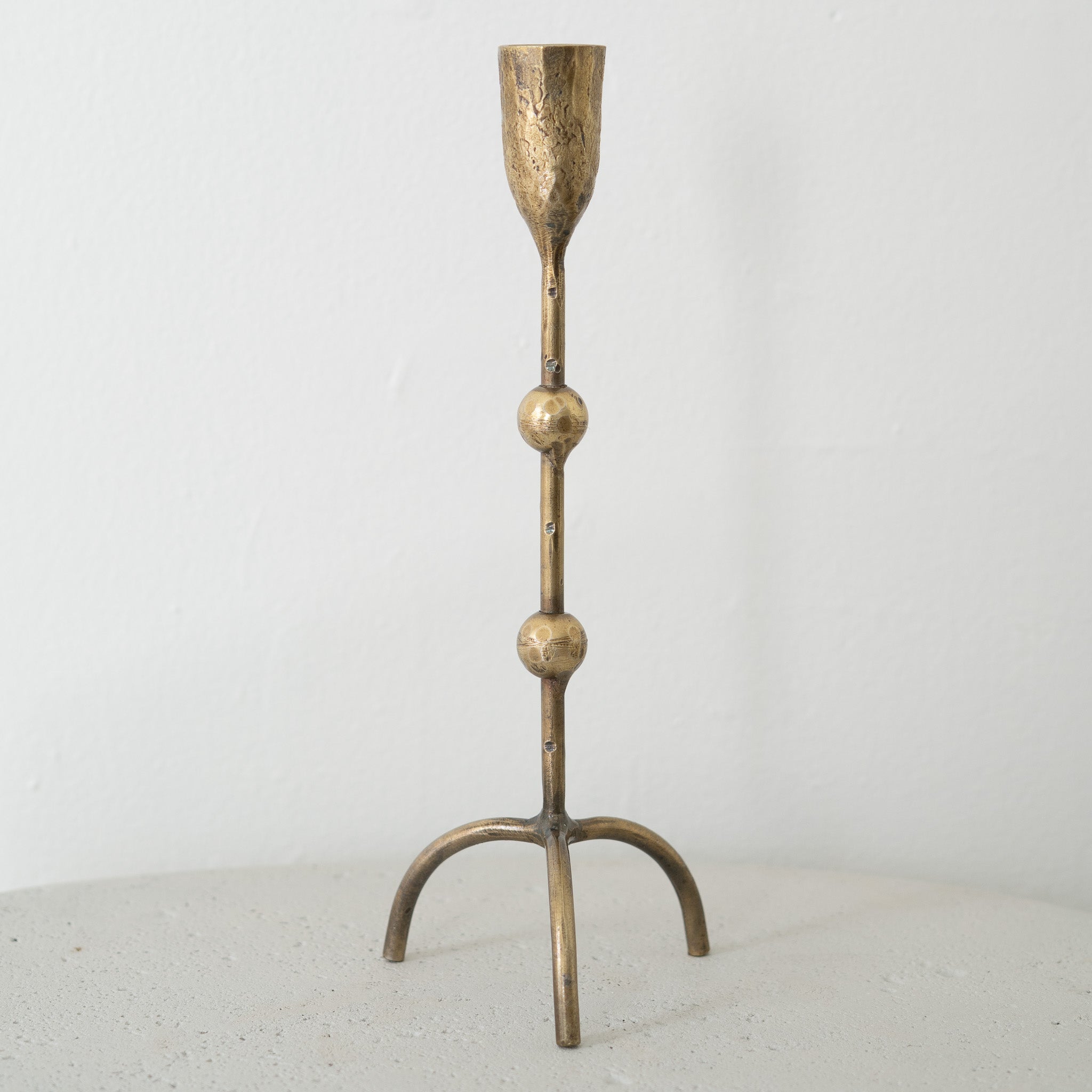 Footed Brass Taper Holders