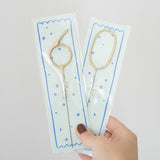 Large Gold Sparkle Number Candle