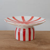 Pedestal with Red Stripes