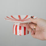 Pedestal with Red Stripes