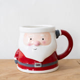 Hand-Painted Santa Shaped Mug