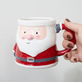Hand-Painted Santa Shaped Mug