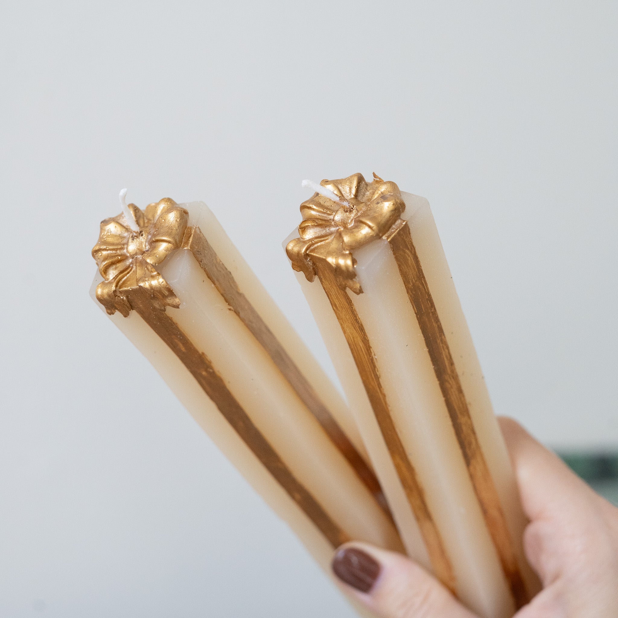 Package Shaped Taper Candles - Set of 2