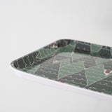 Bamboo Fiber Tray with Trees Pattern