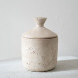 Cement Travertine Canister