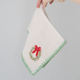 Embroidered Wreath Cotton Napkins Set