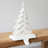 White Christmas Tree Stocking Holder