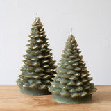 Tree Shaped Candle w/ Gold Tips