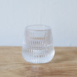 Clear Ribbed Glass Votive