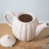 Stoneware Ribbed Teapot