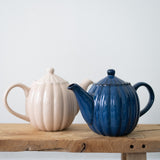 Stoneware Ribbed Teapot