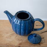 Stoneware Ribbed Teapot