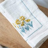 Hand-Embroidery Flowers Napkins - Set of 4