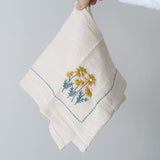 Hand-Embroidery Flowers Napkins - Set of 4