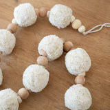 Pom Pom & Wood Beads Garland
