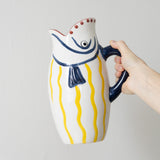 Yellow Stripe Fish Jug