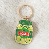 Pickle Jar Enamel Keychain
