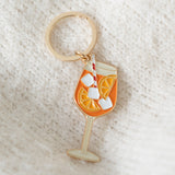 Aperol Spritz Enamel Keychain