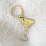Olive Dirty Martini Enamel Keychain