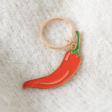 Chili Pepper Enamel Keychain