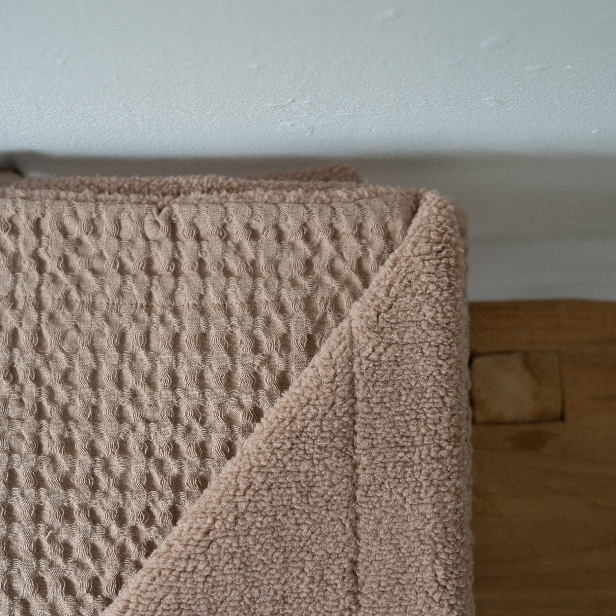 Waffle Teddy Crib Blanket